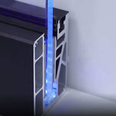 المعدات الألومنيوم الدرابزين الزجاجية المقبض الشرفة الرصيف الزجاجي LED السعر