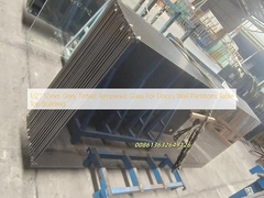 1/2' 12 ملم الرمادي الزجاج المشدّد الملوّن للأبواب الجدران الحوائط الطاولة فوق المبنى